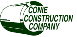 Core Construction Company logo in green with a stylized arc and bold text reveal the branding.